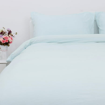 Washed Cotton Duvet Cover Sets Zipper Closure Bedding Set 4 2
