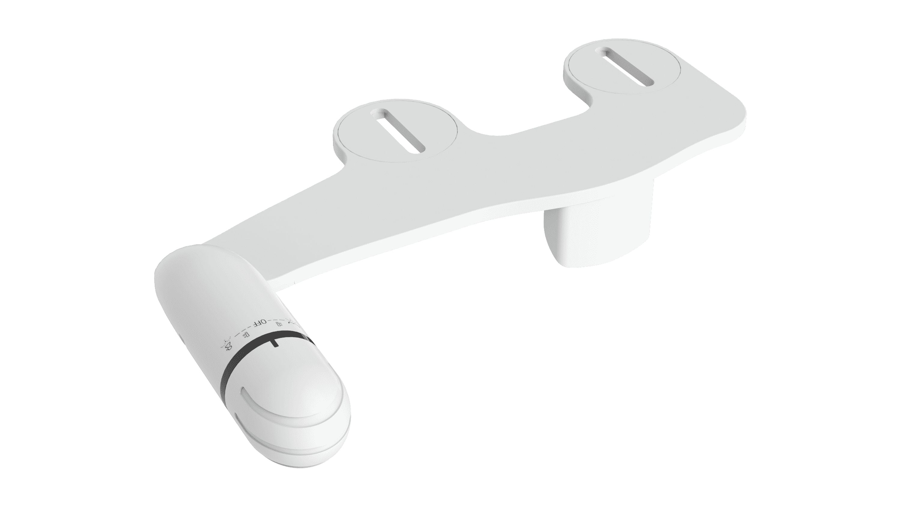 Mainstays Dual Nozzles Bidet Attachment with Self Cleaning Daisy White