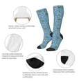 thumbnail image 3 of Balery Blue paisley pattern Printed Novelty Socks Men's Women's Crew Socks Sports Socks Knee High Socks Cotton Socks Quirky and Cool Socks, 3 of 9