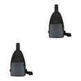 thumbnail image 3 of relayinert Hands Free No Burden Chest Bag Soft Polyster Large Capacity With Earphone Hole Easy To Carry grey 2Set, 3 of 6