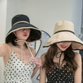 thumbnail image 4 of CoCopeanut Baru Topi Wanita Musim Semi Musim Panas Kerai Topi Permen Warna Datar Keranjang Kepala Luar Ruangan Ember Sun Wisata cap, 4 of 6