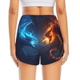 thumbnail image 3 of Picia Red And Blue Fire Dragon C Pattern Women's 2 in 1 Athletic Running Shorts High Waisted Workout Casual Gym Sweat Shorts with Comfy Liner Zipper Pockets-X-Large, 3 of 9
