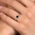 thumbnail image 4 of Gem Stone King 10K Yellow Gold Black Onyx and Lab Grown Diamond Engagement Ring for Women | 0.77 Cttw | Round 5MM | Gemstone December Birthstone | Size 9, 4 of 6