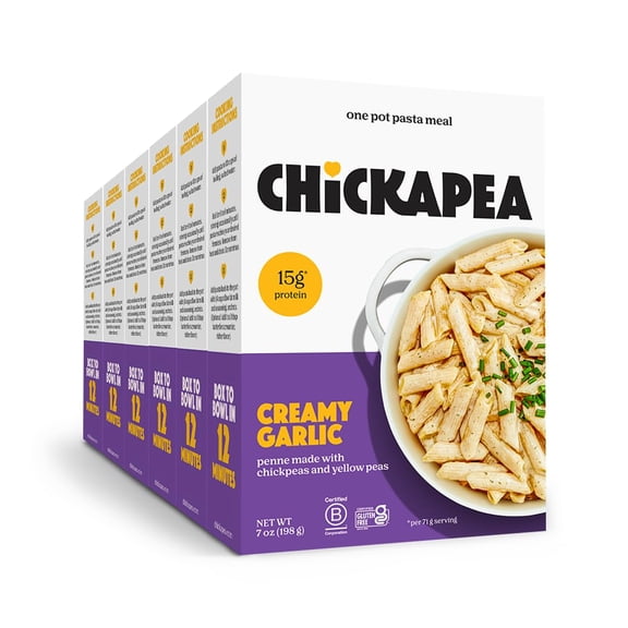 (Pack Of 6) Chickapea Pasta Dish Creamy Garlic 7 Oz