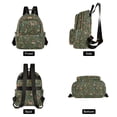 thumbnail image 4 of FORMRS Mini Backpack Purse for Women Quilted Travel Daypack Casual Shoulder Bag, Green Forest Animals Pattern, 4 of 7