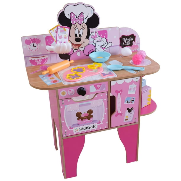KidKraft Minnie Mouse Wooden Bakery & Café Toddler Play Kitchen