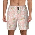 thumbnail image 2 of Picia Easter Bunny pattern Mens Swim Trunks with Compression Liner Stretch Beach Shorts Quick Dry with Zipper Pockets No-Chafing Board Shorts-XX-Large, 2 of 9