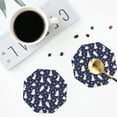 thumbnail image 4 of Kdxio Rabbit And Flower Funny Coasters,4 Pcs Leather Coasters,Housewarming Gifts,Protect Furniture from Water Marks Scratch and Damage, 4 of 8