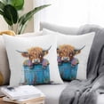 thumbnail image 2 of Highland Cattle Outdoor Pillow Covers Pack of 2 Farmhouse Cow Funny Animal Waterproof Throw Pillow Covers Decorative Cushion Cases for Patio Garden Tent Balcony Couch 24x24 inch, 2 of 8