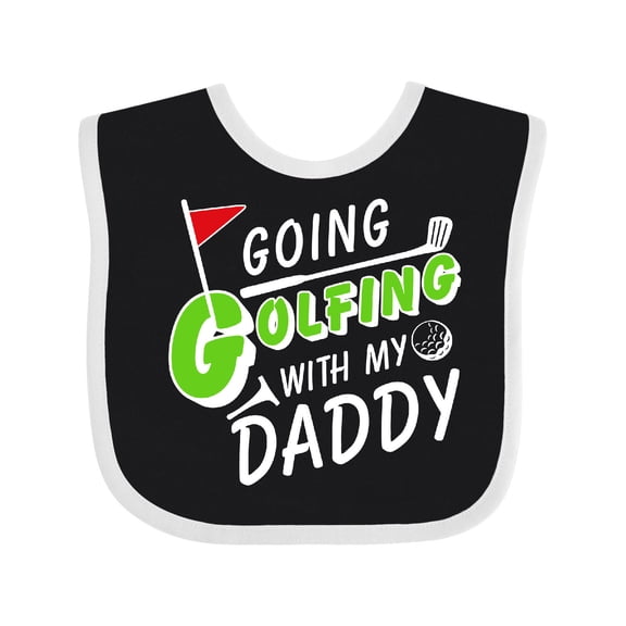 Inktastic Going Golfing with My Daddy Kids Golf Boys or Girls Baby Bib