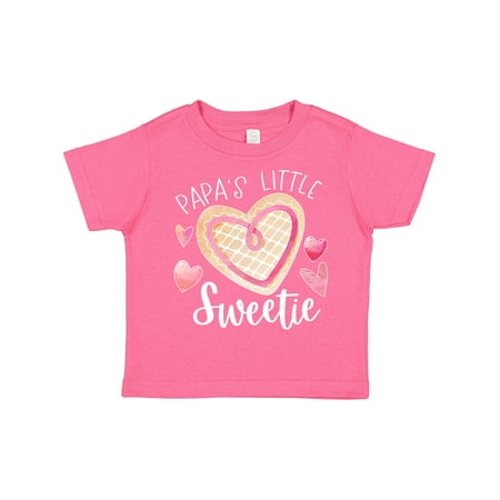 

Inktastic Papa s Little Sweetie with Pink Heart Cookie Gift Toddler Boy or Toddler Girl T-Shirt