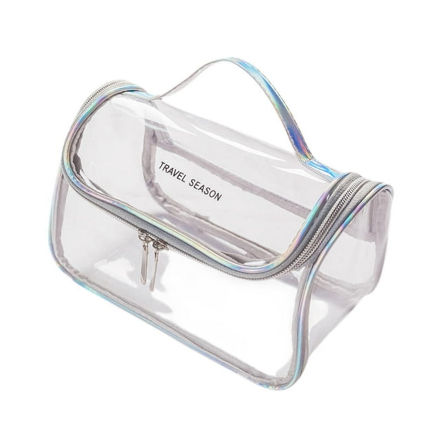 Bolsa de maquillaje transparente impermeable Fernando organizadora de cosméticos de viaje Gris