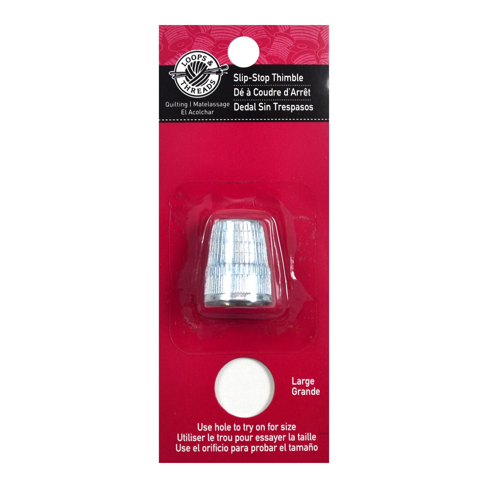 Loops & Threads Large Slip-Stop Thimble, 36 Pack