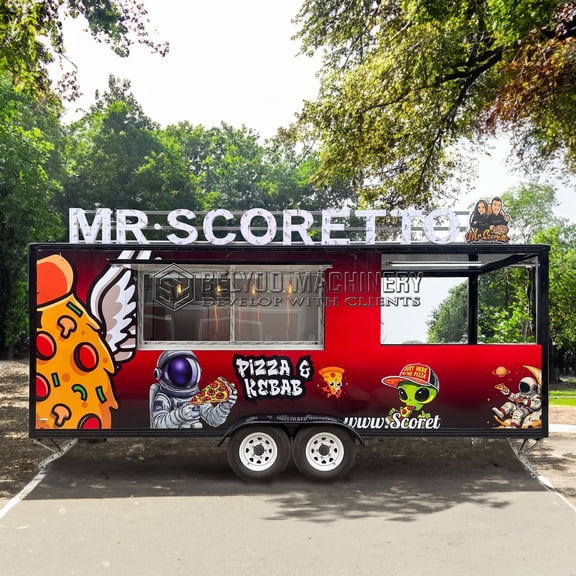 BELYOO Outdoor Commercial Food Equipment Cart | Stainless Steel Construction