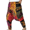 thumbnail image 4 of BLTIBY Men's Haren Yoga Pants Hanging Pants Lantern Pants Fashion Baggy Casual Wide Leg Low Crotch Drawstring Pirate Costume Hippie Clothes Summer Beach Pants with Pockets Red 2 S, 4 of 5
