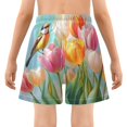 thumbnail image 5 of joogoo Bird Tulip Flowers Boys Swim Trunks Beach Swimsuit Shorts Boxer 7Y, 5 of 8