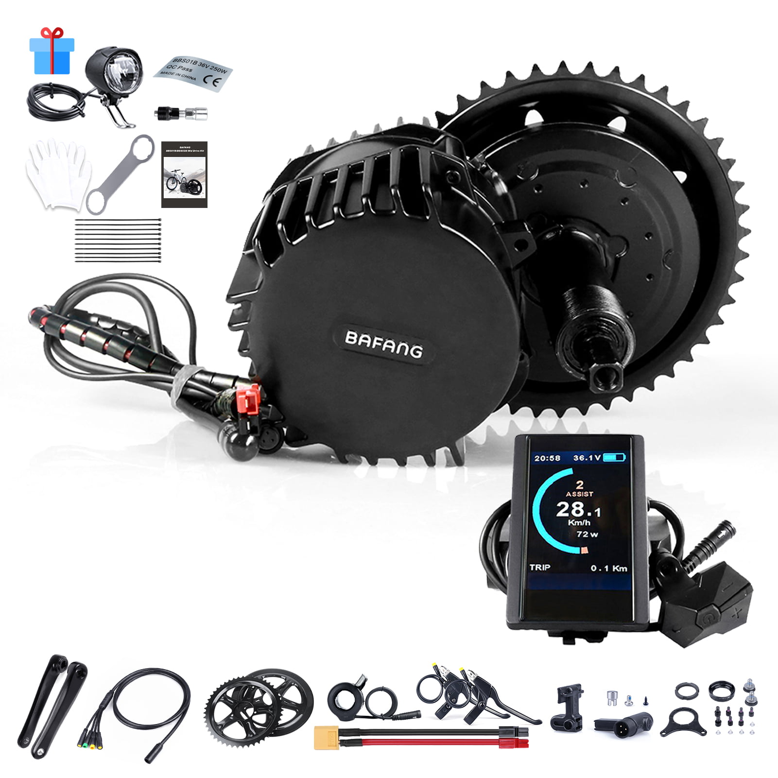BAFANG 36V/48V 250-1000W 8fun BBS Controller BBSHD BBS BBS03B Controller Electric Bike Controller Accessories for Mid Drive Crank Engine Kits New Version 