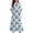 #A03-Blue, variant on Abcomgle Summer Dress for Girls Casual A-Line 3/4 Sleeve Girls Long Dresses Polka Dot Crew Neck Sundresses Tiered Beach Dresses with Pockets,9-10 Years Green