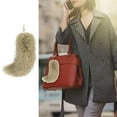 thumbnail image 2 of Uinagy Carnival Simulation Fox Fur Pendant Silver Blue Fox Tail Keychain 25Cm, 2 of 6