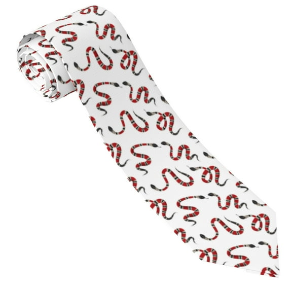 Sigee Red Snake for Elegant Men's Necktie,Classic Tie for Formal and Casual Occasions