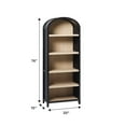 thumbnail image 6 of Walker Edison Desk with 2 Open Arched Bookshelves, Set of 3, Black, 6 of 7
