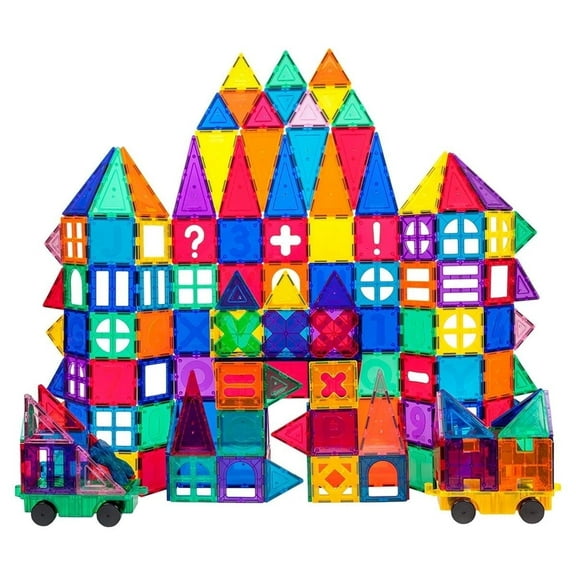 PicassoTiles Magnetic Tiles for Kids – 180PCS STEM Construction Building Blocks Educational Toy Set