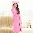thumbnail image 1 of Ropa de cama Ropa infantil Albornoz grueso con capucha alargado Pijamas de terciopelo para niñas Camisón de poliéster para niñas, 1 of 7