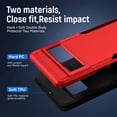 thumbnail image 2 of Google Pixel 6 Pro Case Heavy-Duty Shockproof Military-Grade Wireless Charging Support Phone Case for Google Pixel 6 Pro(2021) 6.67"(Red/Black), 2 of 14