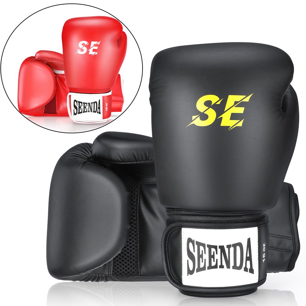 Boxing Gloves for Men & Women, Training Pro Punching Heavy Bag, Leather