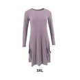 thumbnail image 2 of Ruiboury Robe Pull Vintage Décontractée en Coton à Manches Longues Printemps Chic Sans Effort Violet 3TG, 2 of 6
