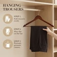 thumbnail image 5 of REGALWOVEN 2 Pcs Wood Hangers, Durable 360-degree Space Saving Clothes Hangers for Clothing, Pants, Skirts, and Shirts Mocha, 5 of 6