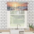 thumbnail image 3 of Beach Thermal Insulated Window Curtain Valance Ocean Sunrise Seagull Seaside Blue Sky Coastal Summer Rod Pocket Window Valance for Living Room Bathroom Bedroom Kitchen 54 by 18 in, 1 Panel, 3 of 6