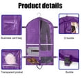 thumbnail image 4 of Garment Bag for Dance Costumes, Hanging Clothes Storage Bag with Multi Pockets, Girls Dance Recital Bags for Competition (Purple), 4 of 6