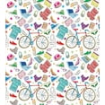thumbnail image 3 of Indie Duvet Cover Set, Urban Hipster Accessories Pattern Colorful Doodle Clothes Shoes Computers Bicycles, Decorative 3 Piece Bedding Set with 2 Pillow Shams, King Size, Multicolor, by Ambesonne, 3 of 3