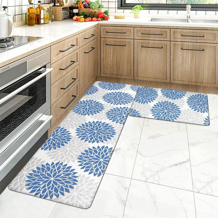 Cushioned Anti-Fatigue Kitchen Mats, 2 Sets of Waterproof and Non
