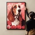 thumbnail image 4 of Basset Hound Dogs Wall Art, Lovely Dog Canvas Art, Home living room décor, Pets Canvas - Dog Gift Valentines Day for Him and Her, 4 of 4