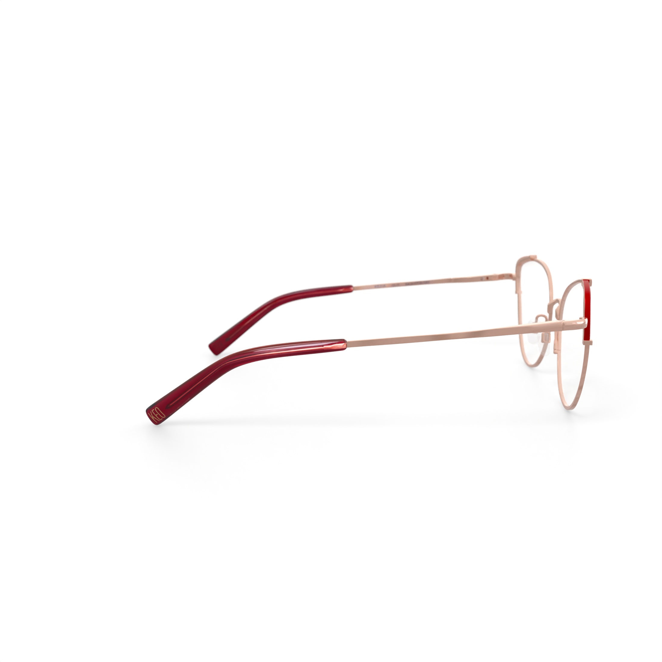 Keo Women’s Kezia Cat Eye Prescription Eyeglasses with Case, Gold