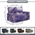 thumbnail image 2 of Xixirimido Recliner Slipcover 6-Pieces Lazyboy Cover for 2 Seat Recliner Chair Covers with Pockets Furniture Protector for Living Room Sofa Slipcover, Purple Marble, 2 of 8