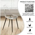 thumbnail image 5 of JUFU Clear Dining Chairs Set of 6, Modern Acrylic Chairs with Black Metal Legs, Stylish Transparent Dining Chairs for Kitchen, Dining Room, Living Room, Office, and Lounge, 5 of 7