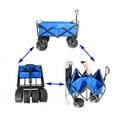 thumbnail image 5 of Elitezip Folding Wagon, Heavy Duty, Adjustable Handle, Garden Cart Wagon for Lawn, Utility Wagon for Sports, Camping, Garden, and Shopping, for Garden, Sports, Picnic, Blue, 5 of 9