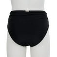 thumbnail image 6 of Nicole Miller BLACK Twist Front Bikini Top + Hi Waist Shirred Bottom 2Pc XL, 6 of 7