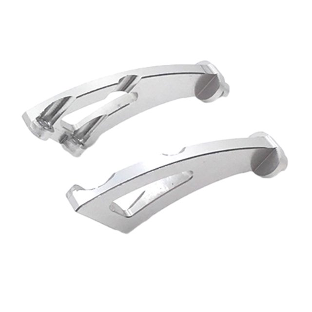 Soporte de ala trasera mejorado Ounissouiy de aleación de aluminio para Wltoys 1/18 A949 RC coche plata