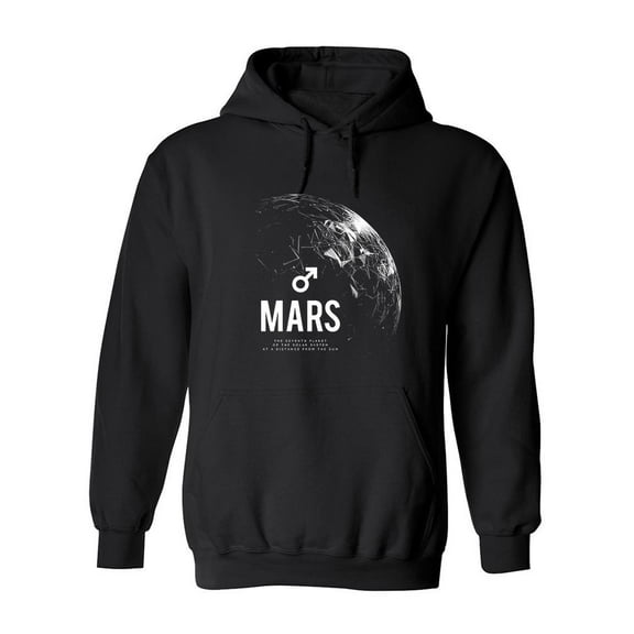 The Planet Mars Hoodie Men -Image by Shutterstock, Male Medium