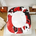 thumbnail image 5 of Feelyou Teens Camouflage Full Size Sheets, Black Red Camo Bed Sheets, Chic Artwork Abstract Sheet Sets, Luxury Bedroom Decor, 4 Pieces, 5 of 7