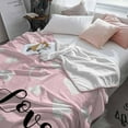 thumbnail image 5 of Pink Valentine''s Day Throw Blankets, Valentines Love Heart Soft Fleece Blanket Decorative for Home Sofa Couch Chair Living Bedroom,50x60 inches,, 5 of 6