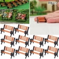 thumbnail image 2 of Lefu Modèle de Train HO TT Échelle 1:87 Banc Chaise Causeuse Aménagement de Rue Parc 10 Pcs, 2 of 9
