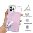 thumbnail image 2 of Minimalist Purple Leaf Case Compatible with iPhone 13 Pro Max,Unique Art Design TPU Bumper Cover Case, 2 of 5