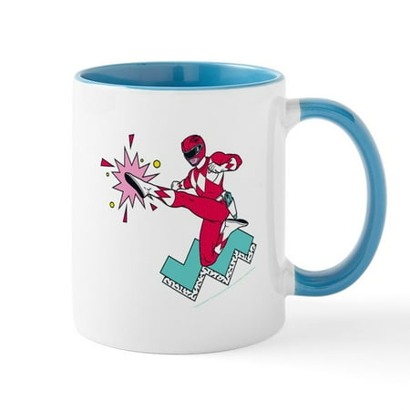 

CafePress - Power Rangers Red Ranger Kicking - 11 oz Ceramic Mug - Novelty Coffee Tea Cup