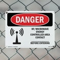 thumbnail image 4 of Rf Microwave Energy Controlled Area Custom OSHA Danger Rigid Plastic Sign 24 Inch x 18 Inch - 10 Pack, 4 of 8