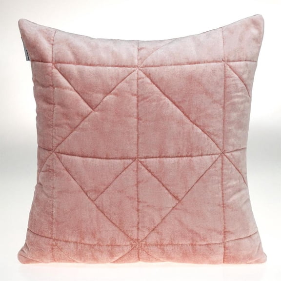 Parkland Collection Zoe Transitional Quilted Pink Throw Pillow